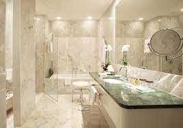 White marble is a fantastic material for bathrooms. Luxury Bathroom Style With White Marble Walls My Decorative