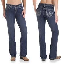 Wrangler Q Baby Booty Up Jeans Mid Rise Bootcut For Women