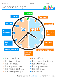 Las Horas En Ingles Vocabulario Basico Para Ninos Ejercicios Pdf