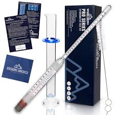 Thermo Hydrometer Abv Tester Triple Scale Pro Series American Made Specific Gravity Hydrometer With Thermometer Temperature Correction Nist