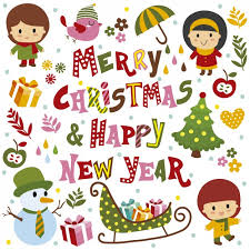 Merry Christmas And Happy New Year Card Vector Free Download