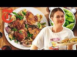 Alison Roman S One Pan Chicken With Artichokes Nyt Cooking Youtube Nyt Cooking Chicken Artichoke Recipes One Pan Chicken