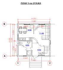 планировка дома 6 на 8 с печкой и мансардой Planirovka 1 Etazha Kottedzha Vishnya Razmerom 6h6 Dom Plan Zagorodnogo Doma Plan Doma