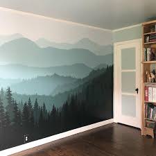 1280 x 1280 jpeg 163 кб. Removable Peel N Stick Wallpaper Self Adhesive Wall Etsy In 2020 Mountain Wall Painting Mountain Mural Tree Wall Murals