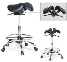 kanewell 901srl twin ergonomic saddle seat with foot ring leather dental stool office task chair saddle stools saddle chair ergonomic kneeling chair