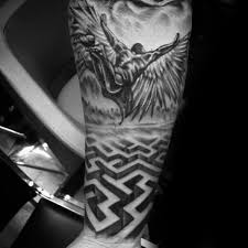 Nora has been drawing and painting since childhood, raised with pencil in hand by a family of artists. Man In The Maze Tattoo