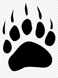 Hind tracks will be more angular without an indentation pattern. Clip Art Grizzly Paw Print Simple Medium Polar Bear Paw Print Png Download 4207271 Pinclipart