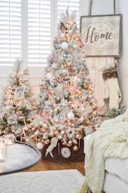 Pinterest cottage christmas decorating ideas. The Little Cottage At Christmas Pink Christmas Decorations Cottage Christmas Decorating Flocked Christmas Trees Decorated