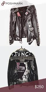Black Safety Pin Faux Leather Jacket Black Safety Pins Black Faux Leather Jacket Faux Leather Jackets