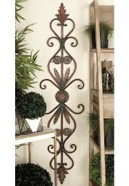 Iron Wall Art Leaf Scroll Large 62 Wall Sculpture Metal Panel Old World Tuscan Dcm Tuscanvintagestyle Scroll Wall Art Iron Wall Art Floral Wall Decor