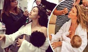 Robot creator, sam esmail, have welcomed a baby, a little girl. Emmy Rossum Mocks Gisele Bundchen S Breastfeeding Instagram Post With Fake Baby Daily Mail Online