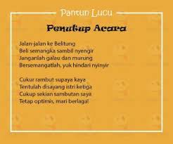 5 Macam Pantun Lucu Penutup Acara Yedepe Com Lucu Ucapan Tahun Baru Buku