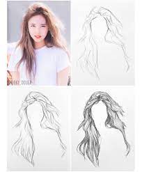 Nikki On Instagram Long Hairstyles Step By Step It S Been A While Since My Last Step B Fashion Drawing Sketches Kpop Drawings Art Drawings Sketches