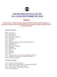 Programação de hoje da globo. Grade De Programacao Globo Tv Lazer
