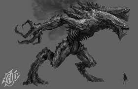 Character And Monster Designs I Made In 2015 For A Gameloft Mobile Game Kaiju Hunter The Project Was Finall Monster Concept Art Dark Creatures Cool Monsters