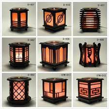 Japanese Wooden Electric Scent Oil Diffuser Warmer Burner Aroma Fragrance Lamp Model Lampu Antik Dekorasi Ramadhan Lampu Lantai