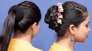 Beautiful Hairstyle For Marriage And Wedding Party Easy Wedding Hairst Bun Hairstyles Hair Styles Simple Wedding Hairstyles