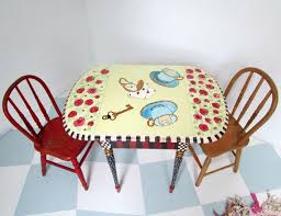 Children S Play Table Child Play Table And Chair By Mollieburd Kids Table And Chairs Childrens Play Table Painted Furniture For Sale
