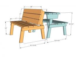 Plan Table De Pique Nique Convertible En Bancs Build A Picnic Table Diy Furniture Plans Picnic Table Bench