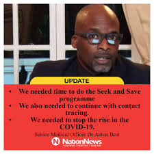 Senior medical officer Dr Anton Best addressed the nation during the  February 26, 2021 update