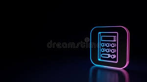 Smart hide calculator is actually a vault where you can store pictures, videos, and documents with its front as a calculator. 3d Glowing Neon Symbol Of Icon Of Calculator App Isolated On Black Background Stock Illustration Illustration Of Display Count 152868879
