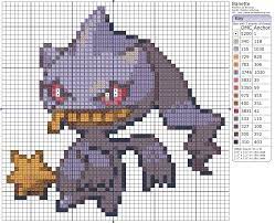 Banette Point De Croix Broderie Et Point De Croix Pokemon Perle