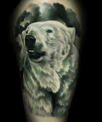 Polar Bear Tattoo By Anastasiya Limited Availability At Revival Tattoo Studio Polar Bear Tattoo Bear Art Tattoo Studio