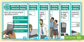 Touch device users, explore by touch or with swipe gestures. Internet Safety Poster For Kids Online Safety Poster
