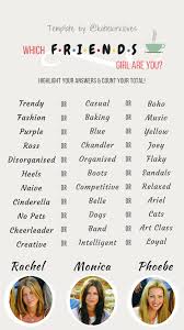 Friends Tv Show Insta Story Template Quiz Which Friends Girl Are You Rachel Monica Or Phoebe Friends Friends Tv Quotes Friends Tv Show Friends Episodes