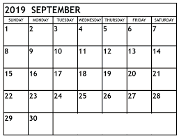 Editable September 2019 Calendar Template Calendar Printables Editable Calendar Calendar Template