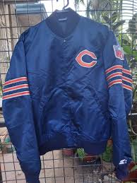 Vintage Chicago Bears Starter Satin Jacket Men S Fashion Coats Jackets And Outerwear On Carousell