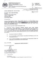 Contoh format surat usulan kegiatan dapat dilihat pada lampiran 1 b. Contoh Surat Rasmi Kepada Kementerian Pelajaran Malaysia Surat R