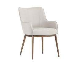 Franklin Dining Chair Antique Brass Beige Linen Fabric Dining Chairs Dining Products Linen Dining Chairs Upholstered Dining Chairs Dining Chairs