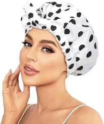 Amazon.com : Luxury Reusable Waterproof Shower Cap for Women