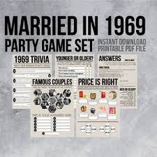 In early times a man would present his wife with a silver wreath on their 25th anniversary and a golden one on the 50th anniversary. 50th Anniversary Party Games 50th Wedding Anniversary 1970 Etsy