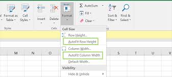 how to resize columns or rows with precision in excel