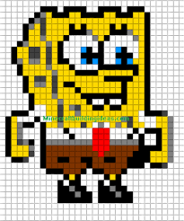 Minecraft Pixel Art Templates Spongebob Square Pants Pixel Art Minecraft Pixel Art Easy Pixel Art