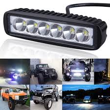 1pcs 6 Inch 18w Led Work Light Bar Lamp For Driving Truck Trailer Motorcycle Suv Atv Offroad Car 12v 24v Flood Spot Bar Lighting Truck Lights Led Work Light
