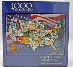 Plate tectonics (from the late latin: New United States Of America Map License Plates 1000 Piece Jigsaw Puzzle Usa 491888319