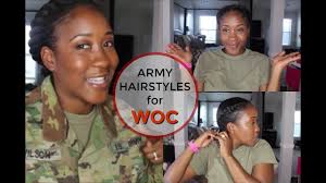 Hairstyles For Females In The Military Natural Or Relaxed Youtube Military Women Military Hair Natural African American Hairstyles