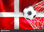 Fifa World Cup 2022 Denmark National Flag Soccer Ball Net — Stock ...
