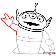 Discover (and save!) your own pins on pinterest How To Draw Green Alien Toy Story Sketchok Easy Drawing Guides