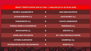 Çift maç eleminasyon sisteminin uygulanacağı ziraat türkiye kupası son 16 turu'nda ilk karşılaşmalar 15, 16 ve 17 ocak 2019 i̇şte son 16 turu eşleşmeleri: Ziraat Turkiye Kupasi Nda Son 16 Turu Eslesmeleri Ziraat Turkiye Kupasi