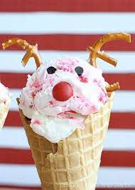 My little ones always get excited when they see it whether it's the real thing or just a picture….and especially when they hear the sound of the ice cream truck. Ice Cream Cone Santa Reindeer Christmas Ice Cream Christmas Food Xmas Food