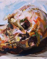 Wow The Colors In This Are Awesome Paul Wright Still Life Expressive Art Skull Painting Still Life Art