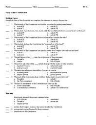 A very big branch 1. Parts Of The Constitution Worksheets Teaching Resources Tpt
