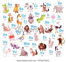 Vector abc poster with cartoon animals in flat style for french school. Cute Cartoon French Illustrated Alphabet With Royalty Free Stock Vector 296044064 Avopix Com