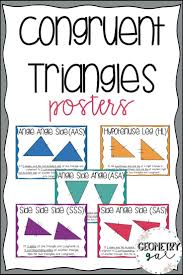 Most important congruence rules are concerning triangles, and they are used for congruence of almost all 2d shapes (quadrilaterals standardized tests that have congruence questions Posters For The 5 Congruent Triangle Shortcuts Geometrygal Bulletinboardideas Classroomdecor Geometry Words Math Posters High School Geometry High School