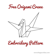 Free Pattern Friday Origami Crane Hugs Are Fun Japanese Embroidery Sashiko Embroidery Paper Embroidery