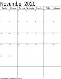 Sometimes it is handy to have a calendar for your current month on your cubical wall. November 2020 Vertical Calendar Handy Calendars